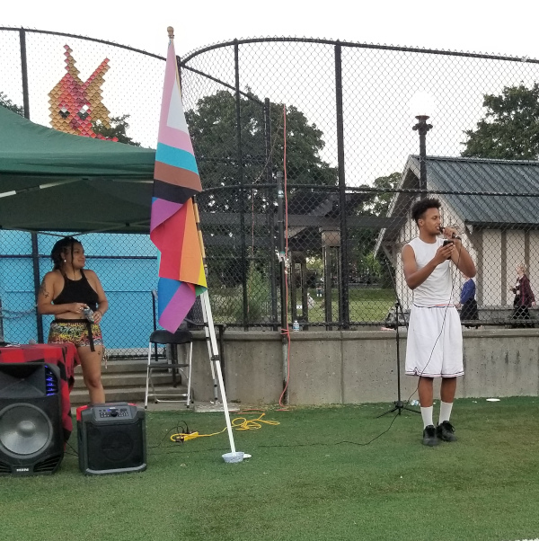 TJ and performer